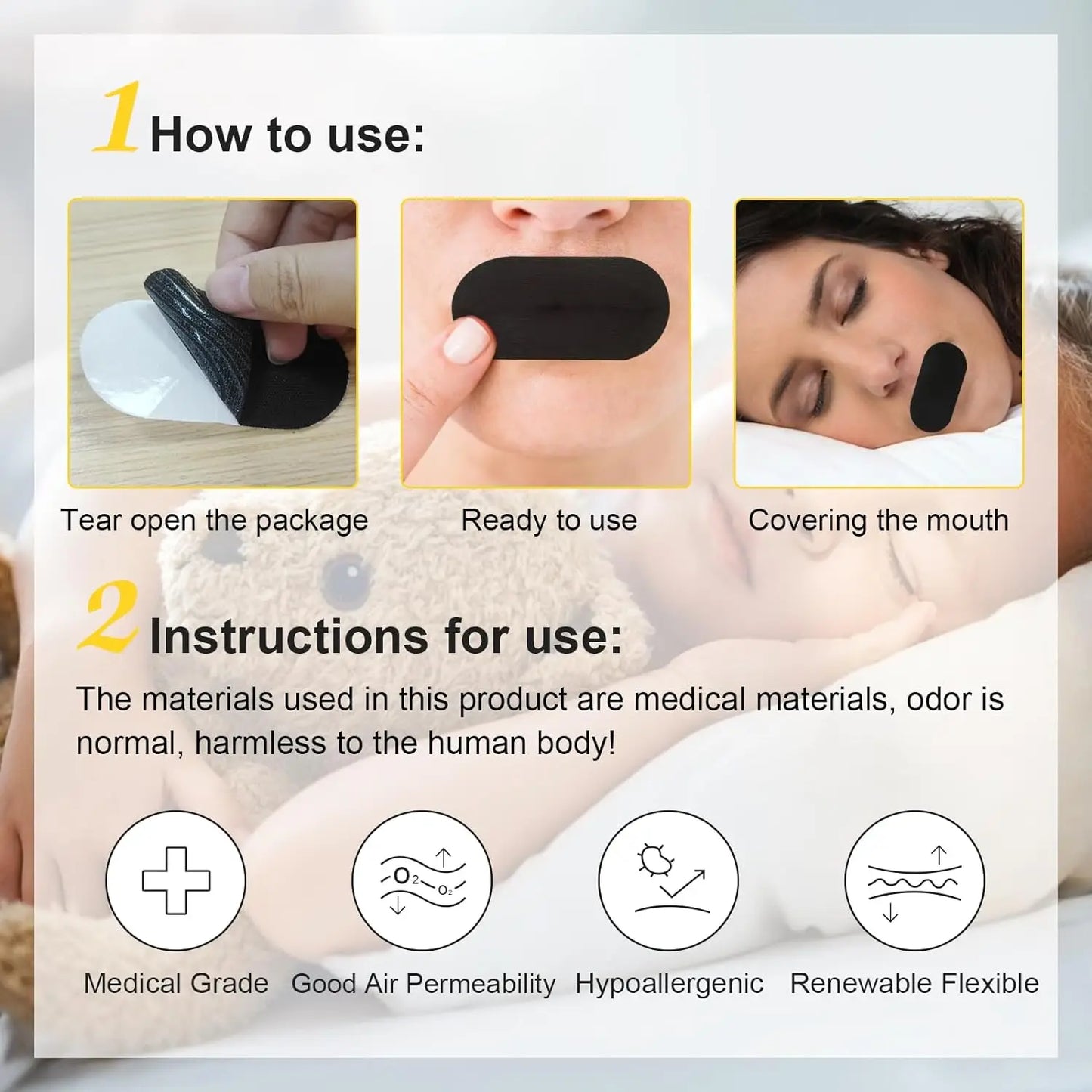 Hypoallergenic Mouth Tape